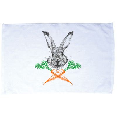 Jolly Roger Easter Bunny Crossbone Carrots Rabbit Microfiber Hand Towel