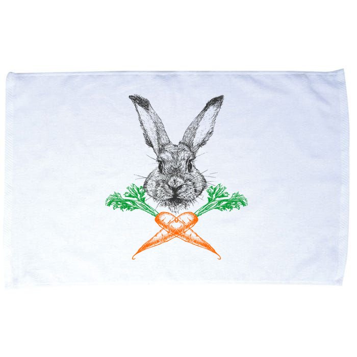 Jolly Roger Easter Bunny Crossbone Carrots Rabbit Microfiber Hand Towel