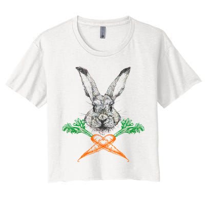 Jolly Roger Easter Bunny Crossbone Carrots Rabbit Crop Top