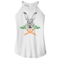 Jolly Roger Easter Bunny Crossbone Carrots Rabbit Women's Perfect Tri Rocker Tank