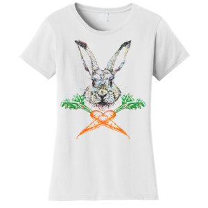 Jolly Roger Easter Bunny Crossbone Carrots Rabbit Women's T-Shirt