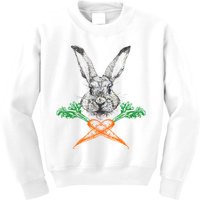 Jolly Roger Easter Bunny Crossbone Carrots Rabbit Kids Sweatshirt