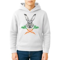 Jolly Roger Easter Bunny Crossbone Carrots Rabbit Kids Hoodie