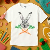 Jolly Roger Easter Bunny Crossbone Carrots Rabbit Kids T-Shirt