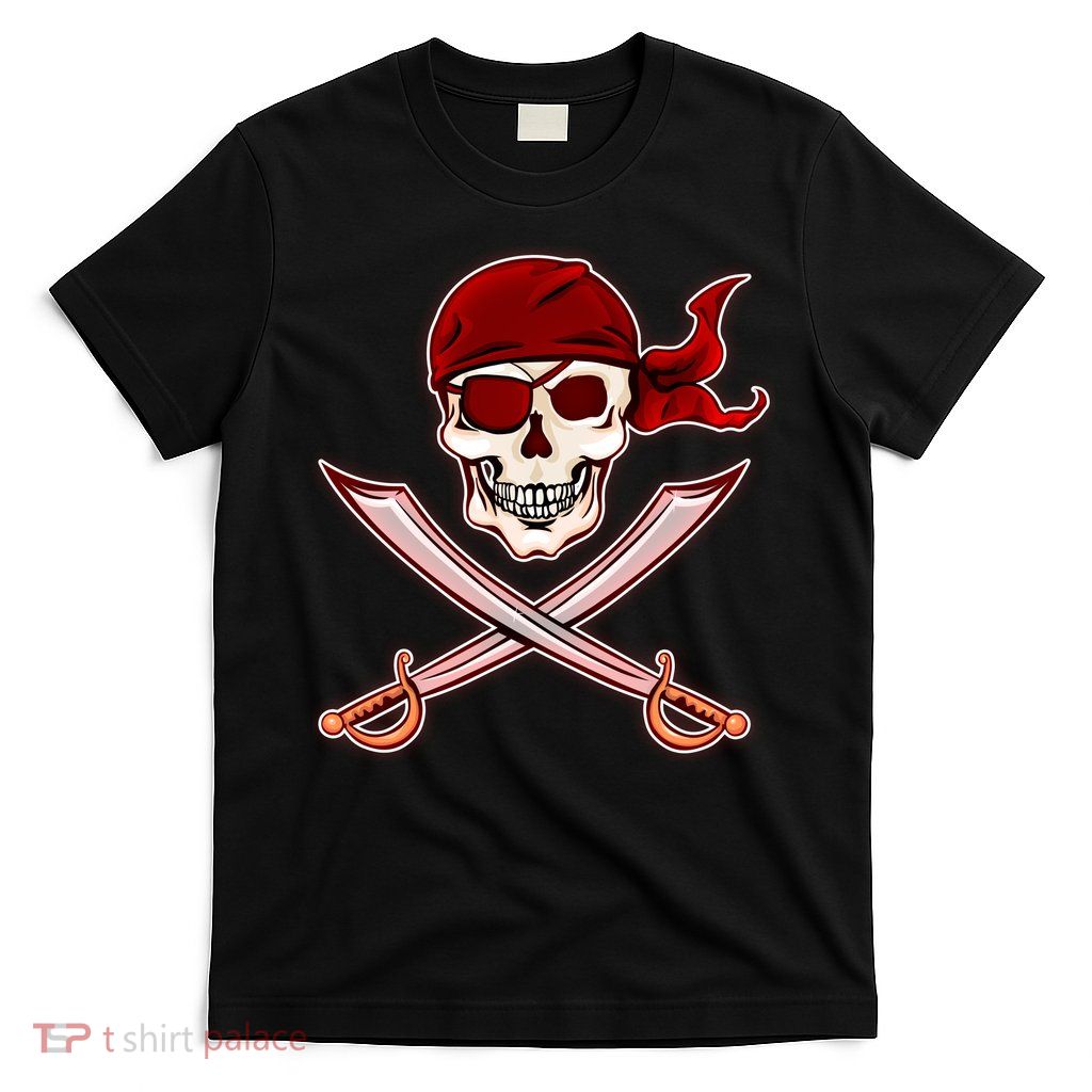 Jolly Roger Pirate Skull Flag Logo T-Shirt