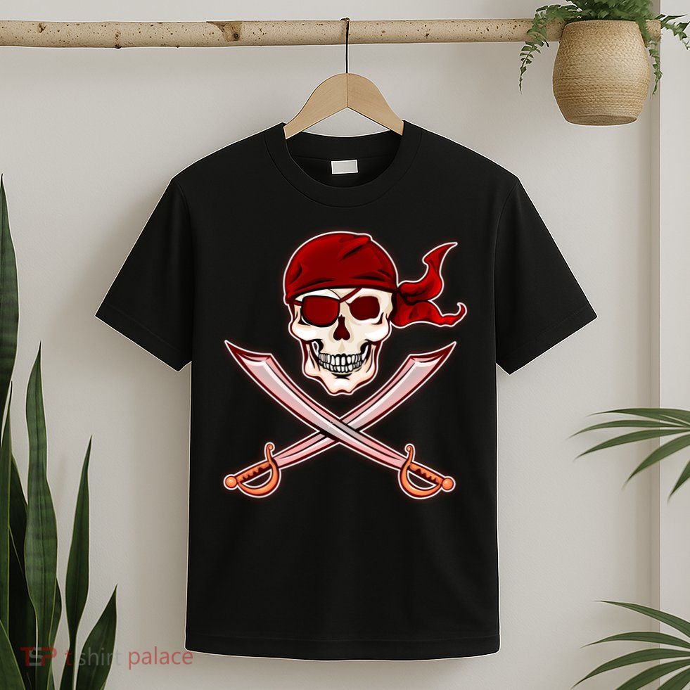 Jolly Roger Pirate Skull Flag Logo T-Shirt