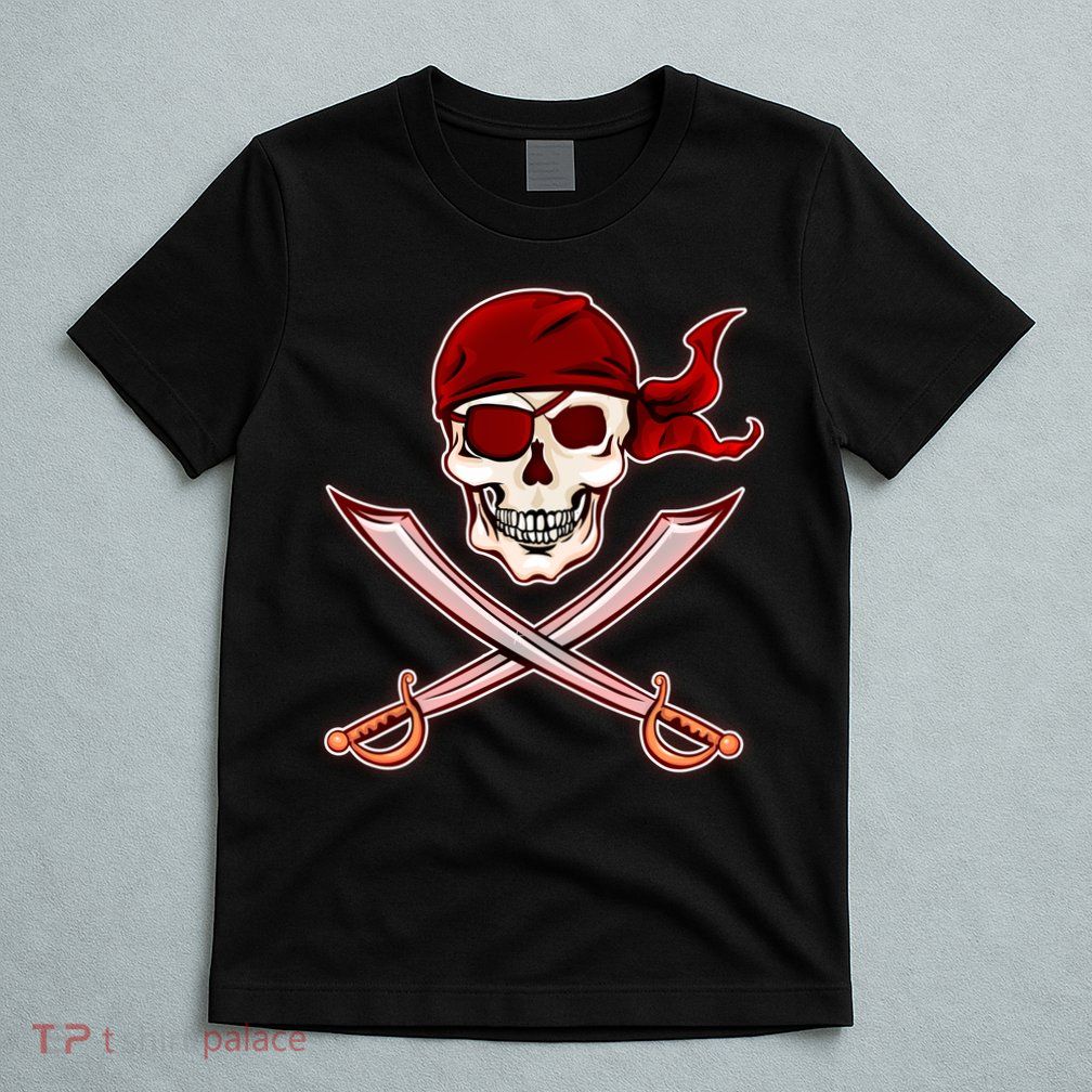 Jolly Roger Pirate Skull Flag Logo T-Shirt
