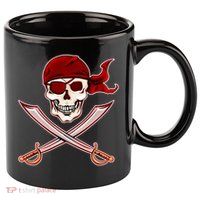 Jolly Roger Pirate Skull Flag Logo 11oz C Handle Ceramic Mug