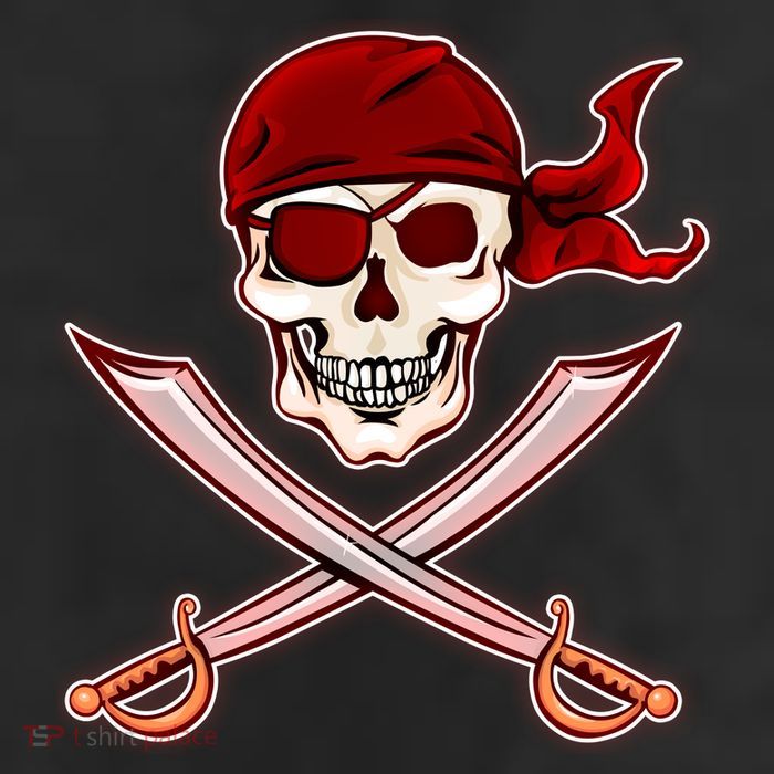 Jolly Roger Pirate Skull Flag Logo Trucker Hat