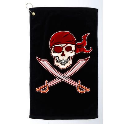 Jolly Roger Pirate Skull Flag Logo Platinum Collection Golf Towel