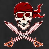 Jolly Roger Pirate Skull Flag Logo Golf Towel