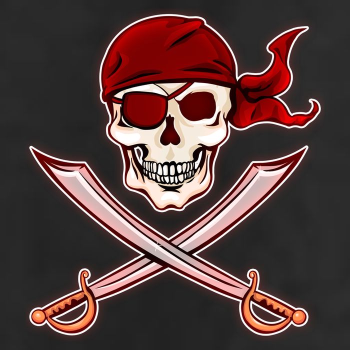 Jolly Roger Pirate Skull Flag Logo Golf Towel