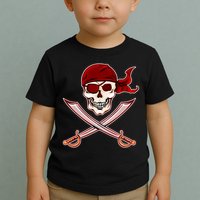 Jolly Roger Pirate Skull Flag Logo Toddler T-Shirt