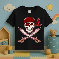 Jolly Roger Pirate Skull Flag Logo Toddler T-Shirt