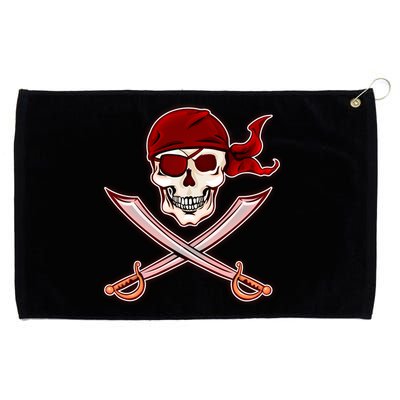 Jolly Roger Pirate Skull Flag Logo Grommeted Golf Towel