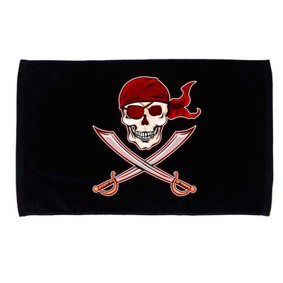 Jolly Roger Pirate Skull Flag Logo Microfiber Hand Towel