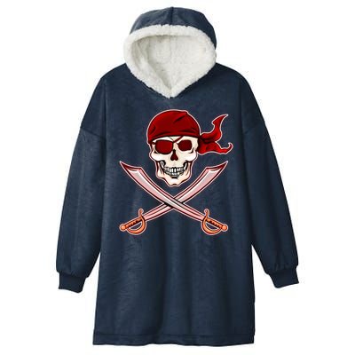 Jolly Roger Pirate Skull Flag Logo Hooded Wearable Blanket