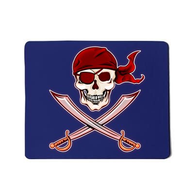 Jolly Roger Pirate Skull Flag Logo Mousepad