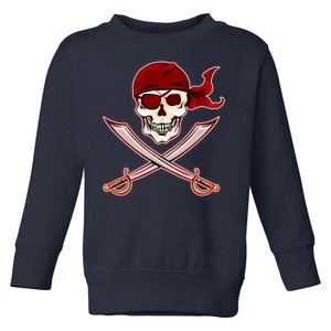 Jolly Roger Pirate Skull Flag Logo Toddler Sweatshirt