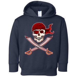 Jolly Roger Pirate Skull Flag Logo Toddler Hoodie