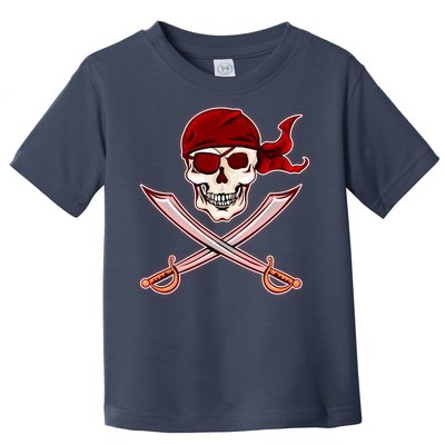 Jolly Roger Pirate Skull Flag Logo Toddler T-Shirt