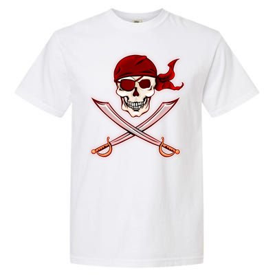 Jolly Roger Pirate Skull Flag Logo Garment-Dyed Heavyweight T-Shirt