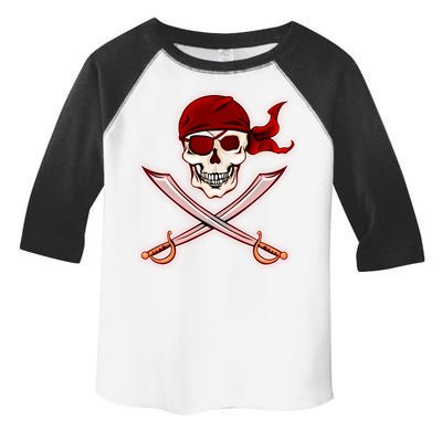 Jolly Roger Pirate Skull Flag Logo Toddler Fine Jersey T-Shirt