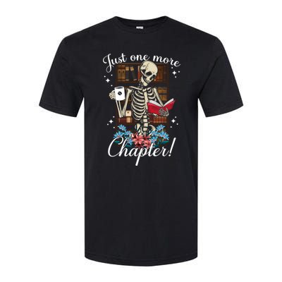 Just One More Chapter Skeleton Reading Books Coffee Funny Softstyle® CVC T-Shirt