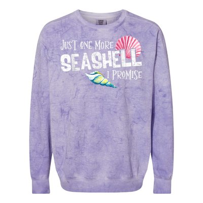 Just One More Seashell I Promise Beach Conch Collector Colorblast Crewneck Sweatshirt