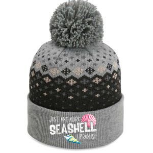 Just One More Seashell I Promise Beach Conch Collector The Baniff Cuffed Pom Beanie