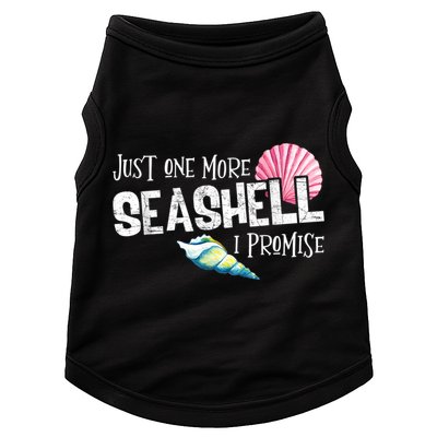 Just One More Seashell I Promise Beach Conch Collector Doggie Tank