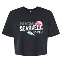 Just One More Seashell I Promise Beach Conch Collector Bella+Canvas Jersey Crop Tee