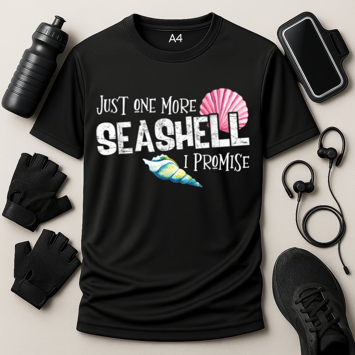 Just One More Seashell I Promise Beach Conch Collector Performance Shirt