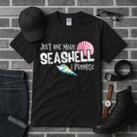 Just One More Seashell I Promise Beach Conch Collector Tall T-Shirt