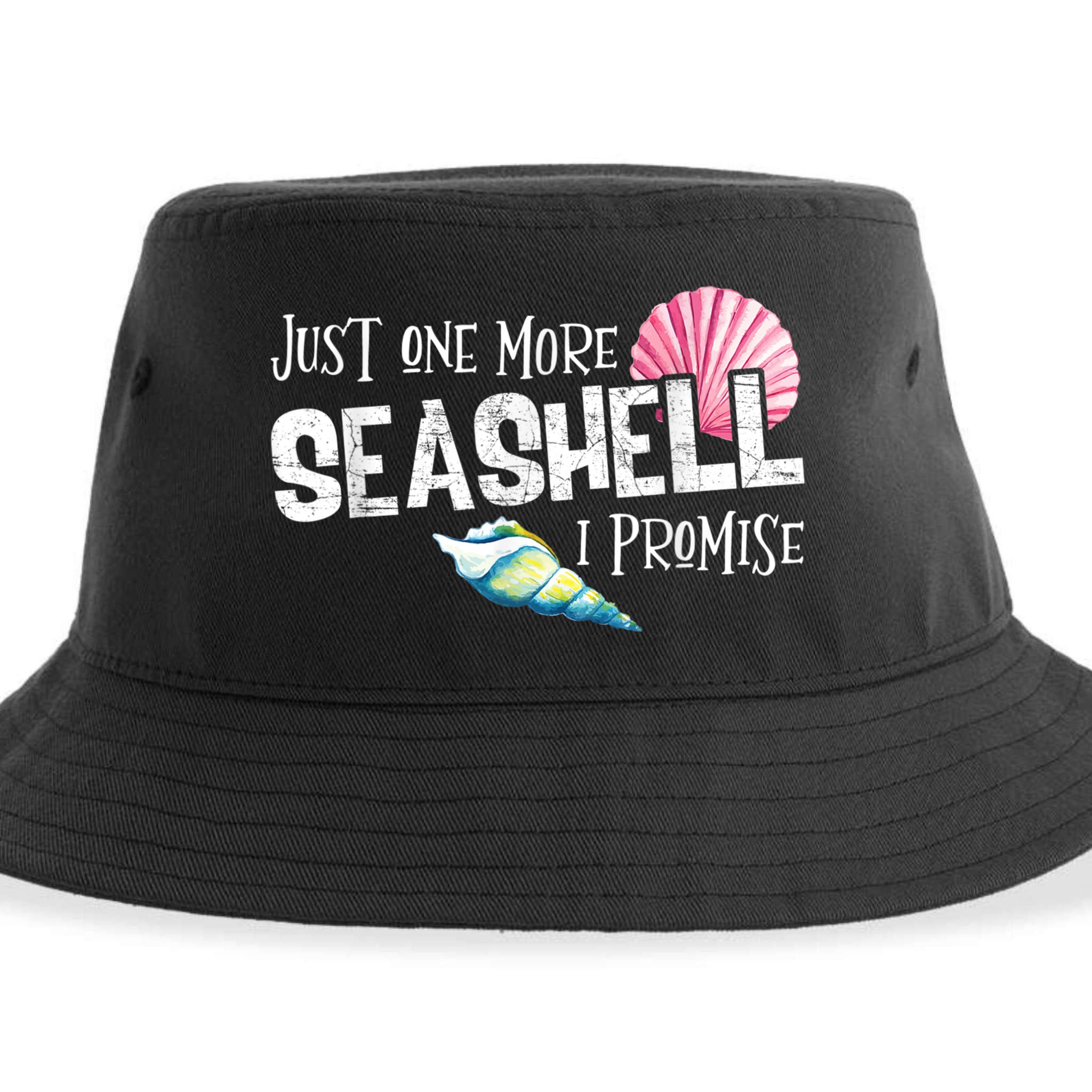 Just One More Seashell I Promise Beach Conch Collector Sustainable Bucket Hat