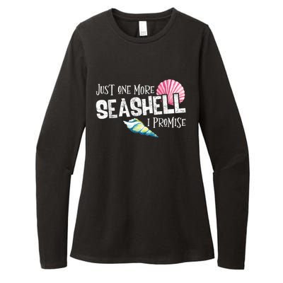 Just One More Seashell I Promise Beach Conch Collector Womens CVC Long Sleeve Shirt