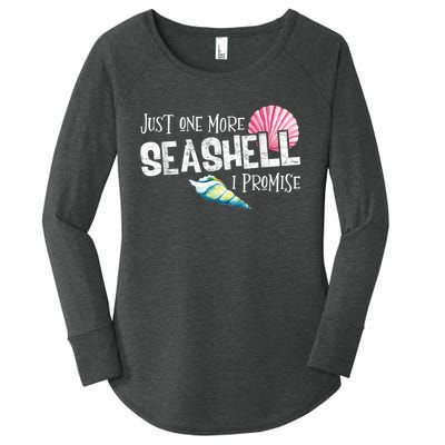 Just One More Seashell I Promise Beach Conch Collector Women's Perfect Tri Tunic Long Sleeve Shirt