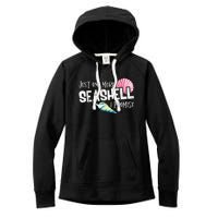 Just One More Seashell I Promise Beach Conch Collector Women's Fleece Hoodie