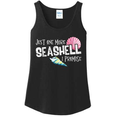 Just One More Seashell I Promise Beach Conch Collector Ladies Essential Tank