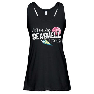 Just One More Seashell I Promise Beach Conch Collector Ladies Essential Flowy Tank