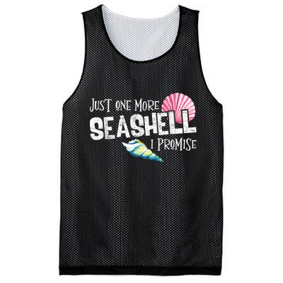 Just One More Seashell I Promise Beach Conch Collector Mesh Reversible Basketball Jersey Tank