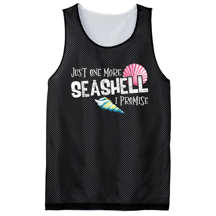 Just One More Seashell I Promise Beach Conch Collector Mesh Reversible Basketball Jersey Tank