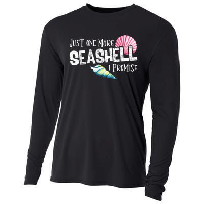 Just One More Seashell I Promise Beach Conch Collector Cooling Performance Long Sleeve Crew