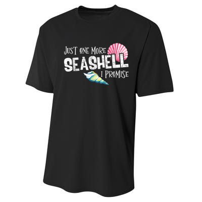 Just One More Seashell I Promise Beach Conch Collector Performance Sprint T-Shirt