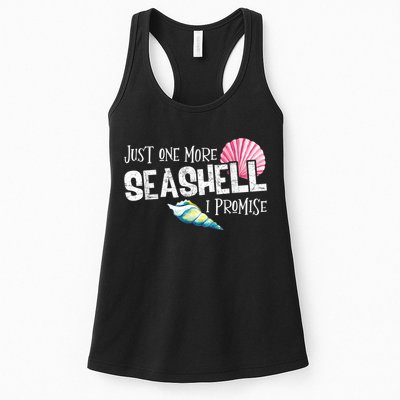 Just One More Seashell I Promise Beach Conch Collector Womens Tank Top