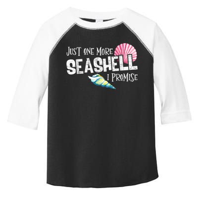 Just One More Seashell I Promise Beach Conch Collector Toddler Fine Jersey T-Shirt