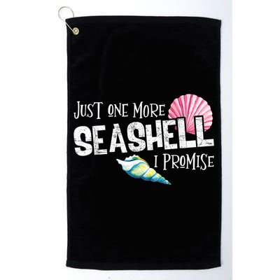 Just One More Seashell I Promise Beach Conch Collector Golf Towel
