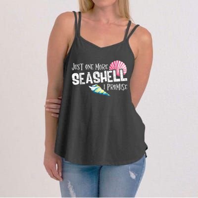 Just One More Seashell I Promise Beach Conch Collector Women's Strappy Tank