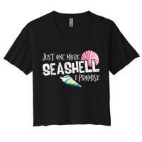 Just One More Seashell I Promise Beach Conch Collector Crop Top