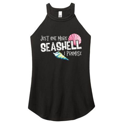 Just One More Seashell I Promise Beach Conch Collector Women’s Perfect Tri Rocker Tank